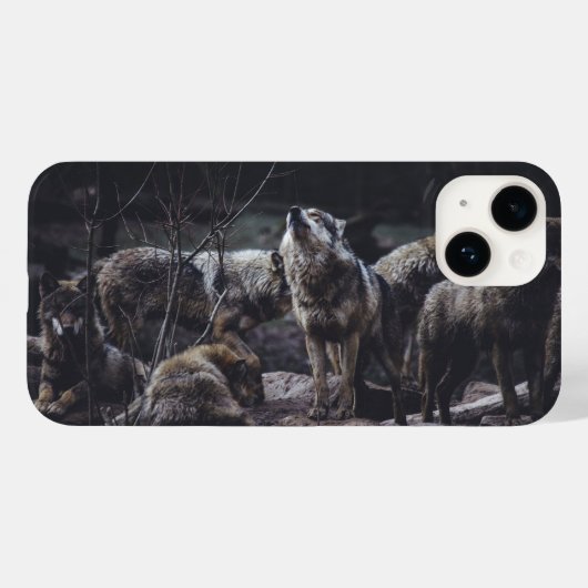 Wolf Pack iPhone 14 Case Case-Mate iPhoneケース (裏面 (横))