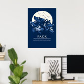 Wolf Pack Loyalty Art ポスター (ホームオフィス)