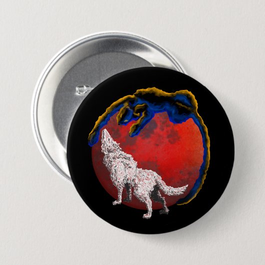 Wolf Panther Lunar Eclipse Button 缶バッジ (正面&裏面)