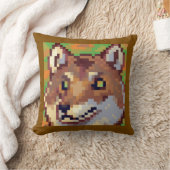 Wolf, Pixel Art, pixelart クッション (ブランケット)