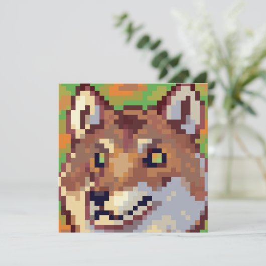 Wolf pixelart, Pixel Art  シーズンカード (スタンド正面)
