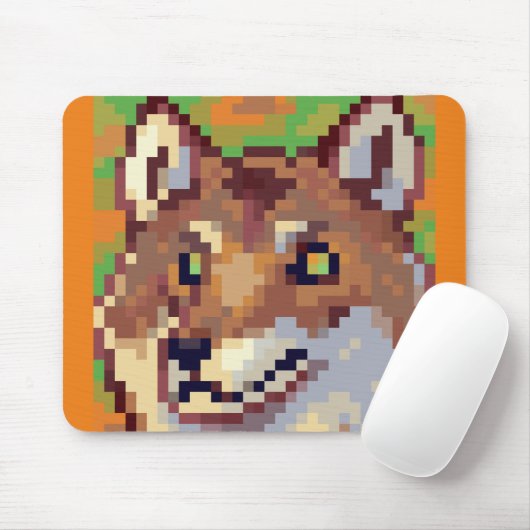 Wolf pixelart, Pixel Art  マウスパッド (マウス)