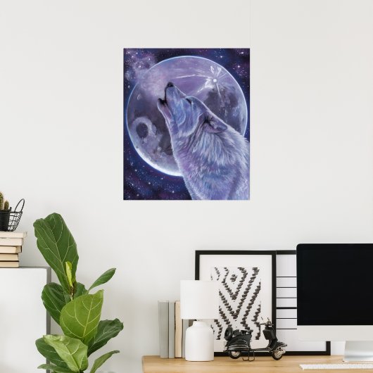 Wolf Poster - Lone Wolf by Michaeline McDonald ポスター (ホームオフィス)