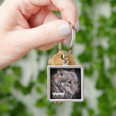 WOLF：Premium Square Key Chain キーホルダー (手)