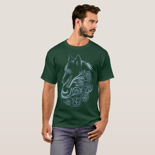 Wolf print friends friend tシャツ (正面フル)