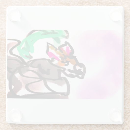 Wolf run in autumn ガラスコースター (裏面)