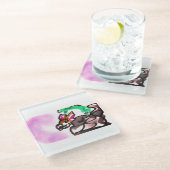 Wolf run in autumn ガラスコースター (アングル)