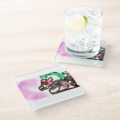 Wolf run in autumn ガラスコースター (アングル)