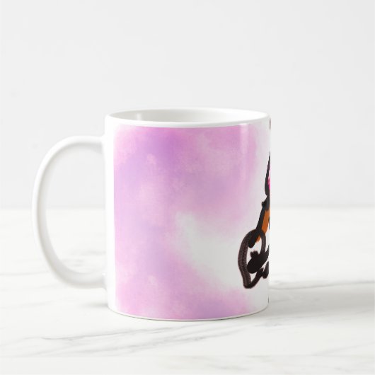 Wolf run in autumn コーヒーマグカップ (左)