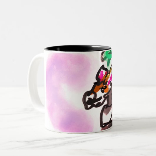 Wolf run in autumn ツートーンマグカップ (正面左)