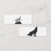 wolf silhouette howling – 背景色を選択 スキニー名刺 (正面/裏面)