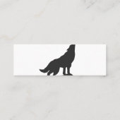 wolf silhouette howling – 背景色を選択 スキニー名刺 (裏面)