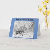 Wolf Sketch Wild Animal Art for Dad カード (黄色い花)