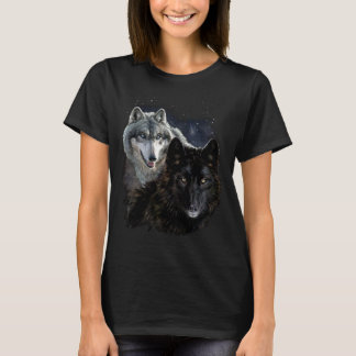 Wolf Star Wolves Wild Moon Stars Loyal Gray Wolf Tシャツ