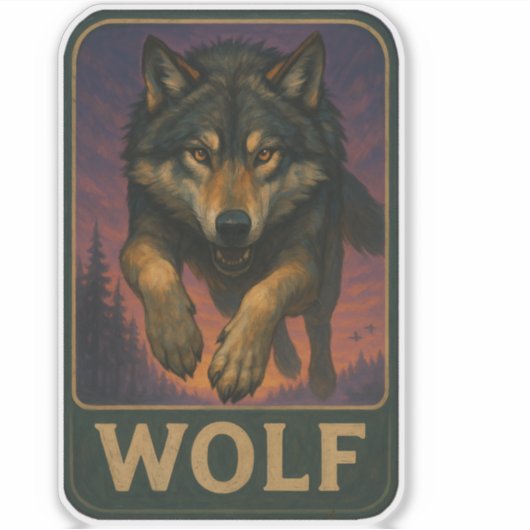 Wolf Sticker シール (正面)