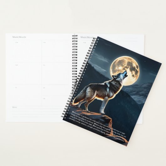 Wolf Symbolism Calendar プランナー手帳 (ディスプレー)