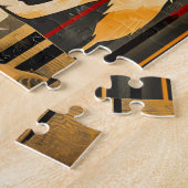 Wolf Totem – Guardian in Deco Style ジグソーパズル (側面)