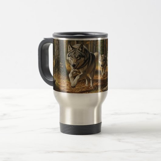 Wolf Travel Comuter Mug style 1 トラベルマグ (正面左)