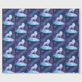 Wolf unter magischem Sternenhimmel ラッピングペーパー (フラット)