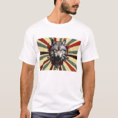 wolf vintage custom retro design tシャツ (正面)