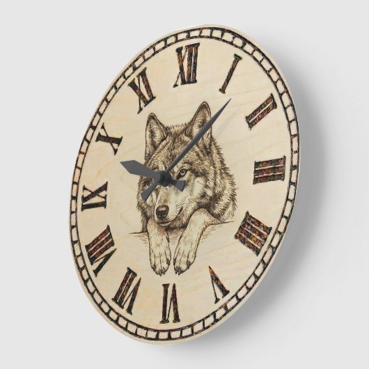 Wolf wall clock  ラージ壁時計 (傾斜)