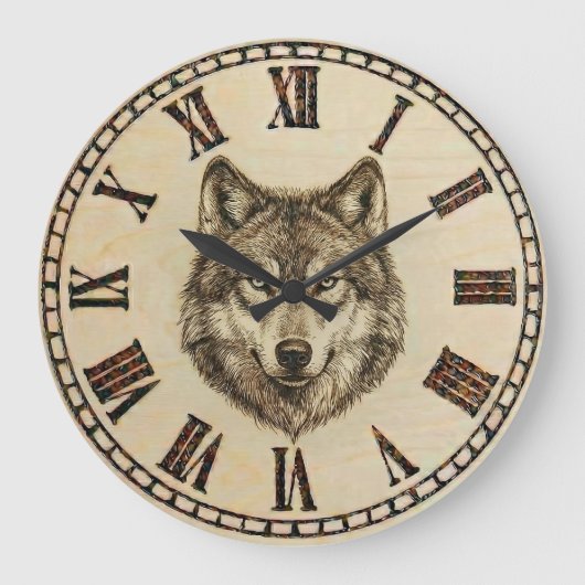 Wolf Wall Clock ラージ壁時計 (正面)