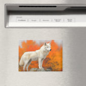 Wolf Wild Animal Loving Portrait マグネット (インサイチュ (食洗機))