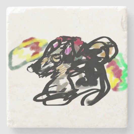 Wolf wild Autumn  ストーンコースター (正面)