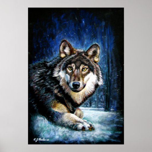 Wolf Wildlife print poster ポスター (正面)