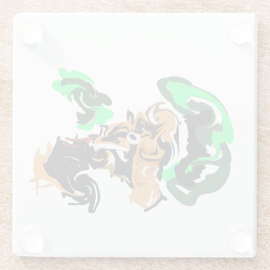 Wolf  winter  joy ガラスコースター (裏面)