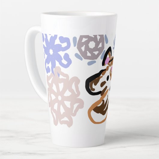 Wolf winter love カフェラテマグ (左アングル)