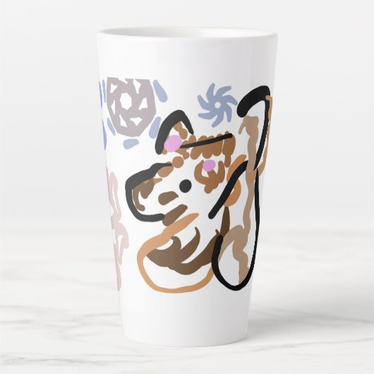 Wolf winter love カフェラテマグ (正面)