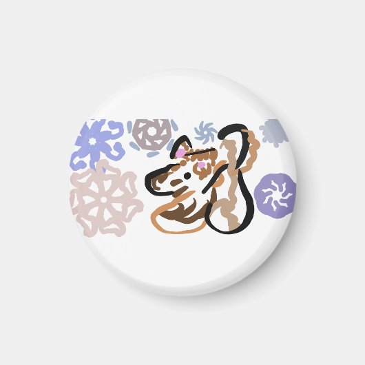 Wolf winter love マグネット (正面)