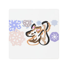 Wolf winter love メタルプリント