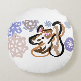 Wolf winter love ラウンドクッション