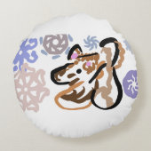 Wolf winter love ラウンドクッション (裏面)