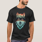 Wolf with Rainbow Forest Graphic for Men Women Chi Tシャツ (正面)