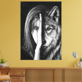 Wolf Woman - Emotion Canvas Print - 絵画s Art キャンバスプリント (インサイチュ (リビング))