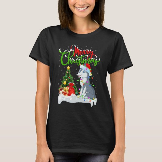 Wolf   Xmas Decorations Santa Wolf Christmas Tシャツ (正面)