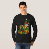 Wolf   Xmas Holiday Santa Wolf Christmas Tree Tシャツ (正面フル)