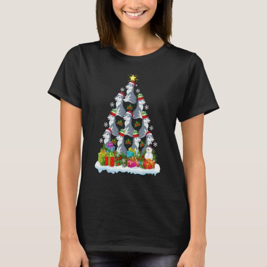 Wolf   Xmas Holiday   Wolf Christmas Tree Tシャツ (正面)