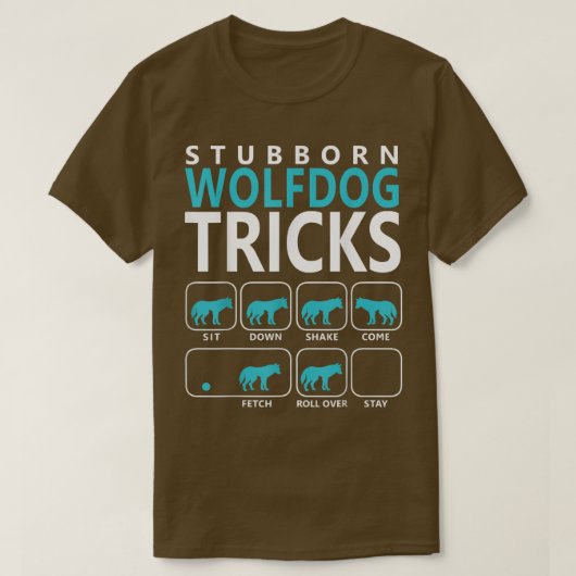 Wolfdog頑固なWolfdogトリック犬T Tシャツ (デザイン正面)