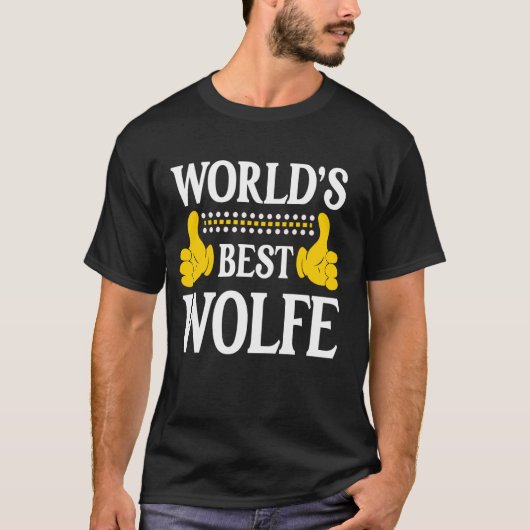 Wolfe Surname おもしろい Team Family姓ワールド Tシャツ (正面)