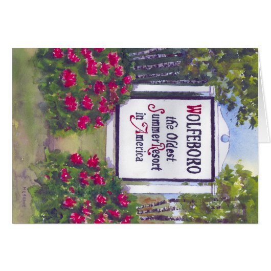 Wolfeboro NHの印への歓迎 (正面横)