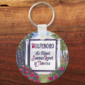 Wolfeboro NH Signへようこそ キーホルダー (正面)