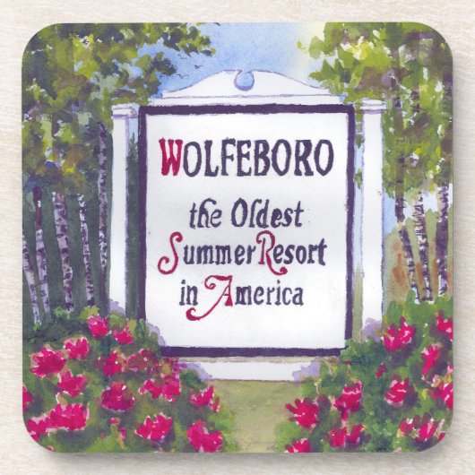 Wolfeboro NH Signへようこそ コースター (正面)