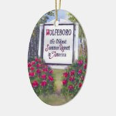 Wolfeboro NH Signへようこそ セラミックオーナメント (左)