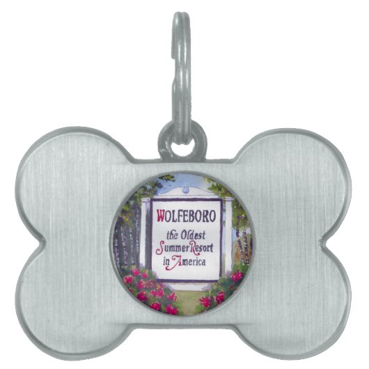 Wolfeboro NH Signへようこそ ペットネームタグ (正面)