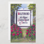 Wolfeboro NH Signへようこそ 便箋 (正面/裏面)