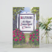 Wolfeboro NH Signへようこそ 便箋 (スタンド正面)